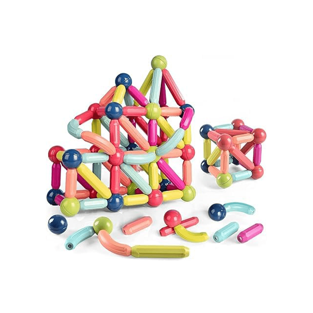 Baan Toys Toys Baan Toys 25 pcs Colorful Magnetic Sticks and Balls Sets 3D Construction Building Blocks Toys for Kids(3 Years+)