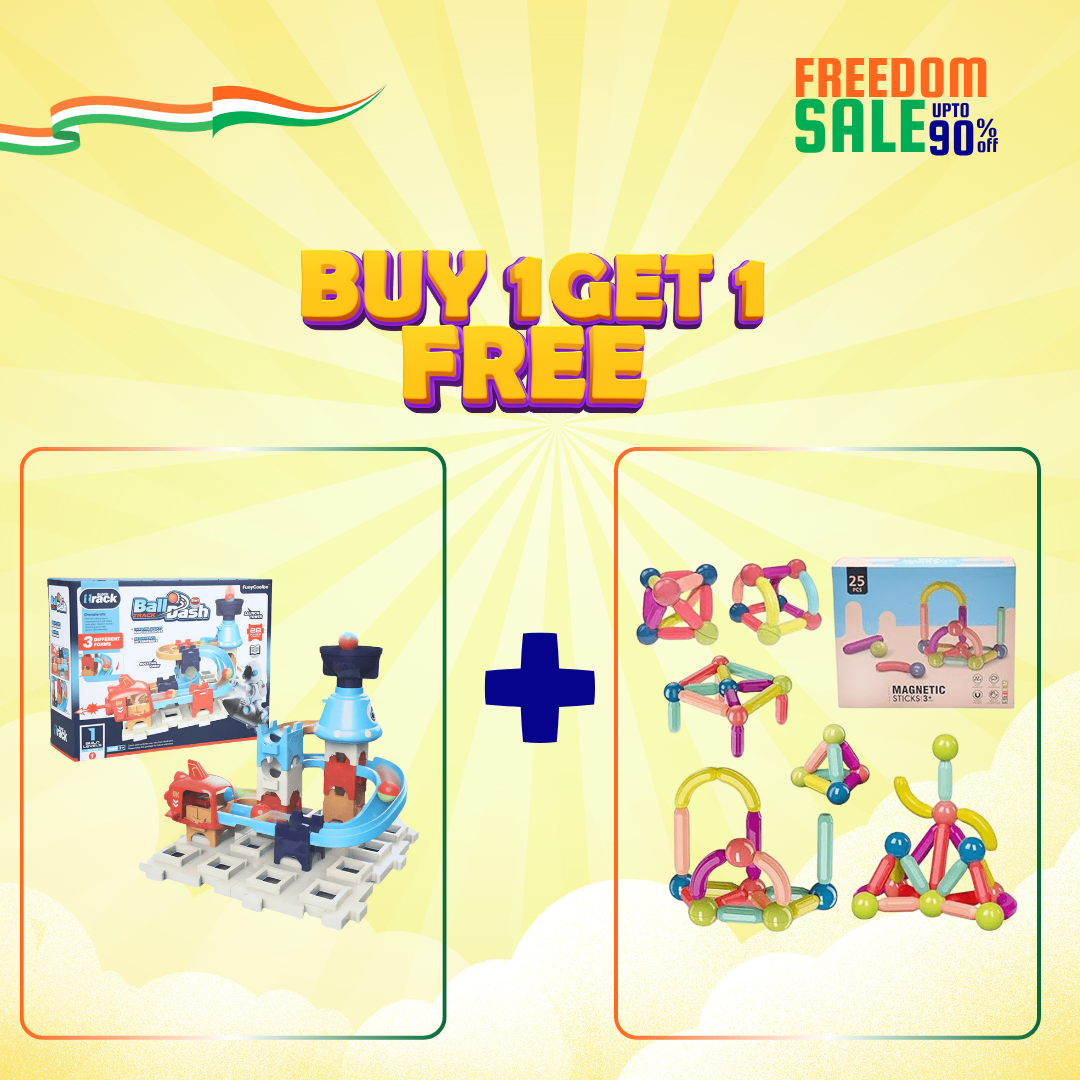 Baan Toys Ball Dash Track Block Track for Kids DIY Building Blocks Assembled Track For Kids (3 Years+)