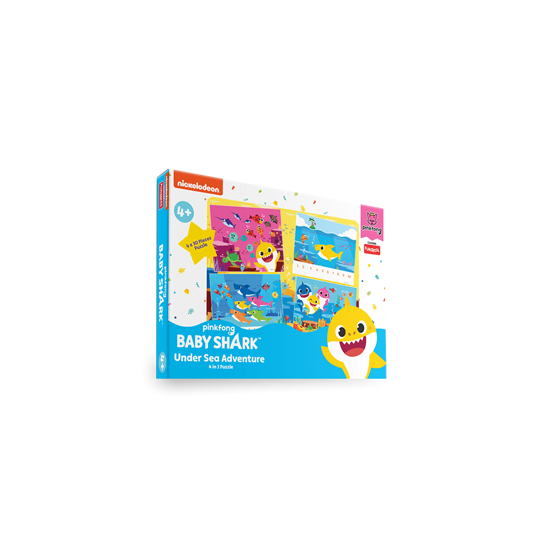Funskool Toys Funskool BABY SHARK 4 IN 1 PUZZLE (4 years+)