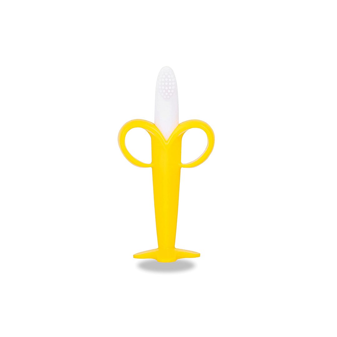 Baan Toys Baby Care Baan Toys Banana Shape Silicone Teether Toothbrush For Kids (12 Months+)