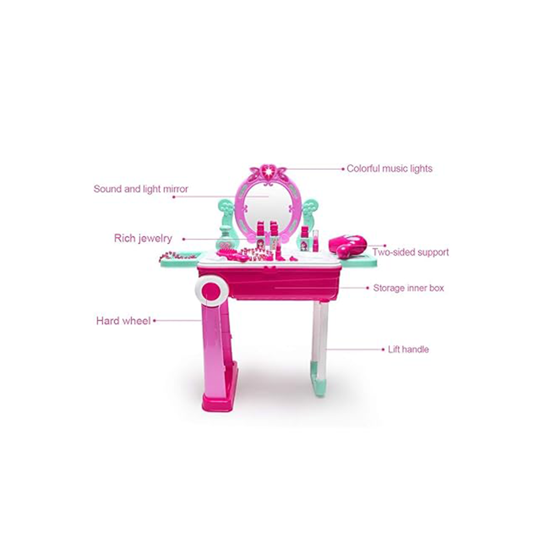 Baan Toys Beauty Pretend Play Kids Suitcase Set, Convertible Suitcase Trolley Toy Set, Portable Role Play Set with Accessories for Kids (3 Years+) : Developments Toys For Little Ones in India