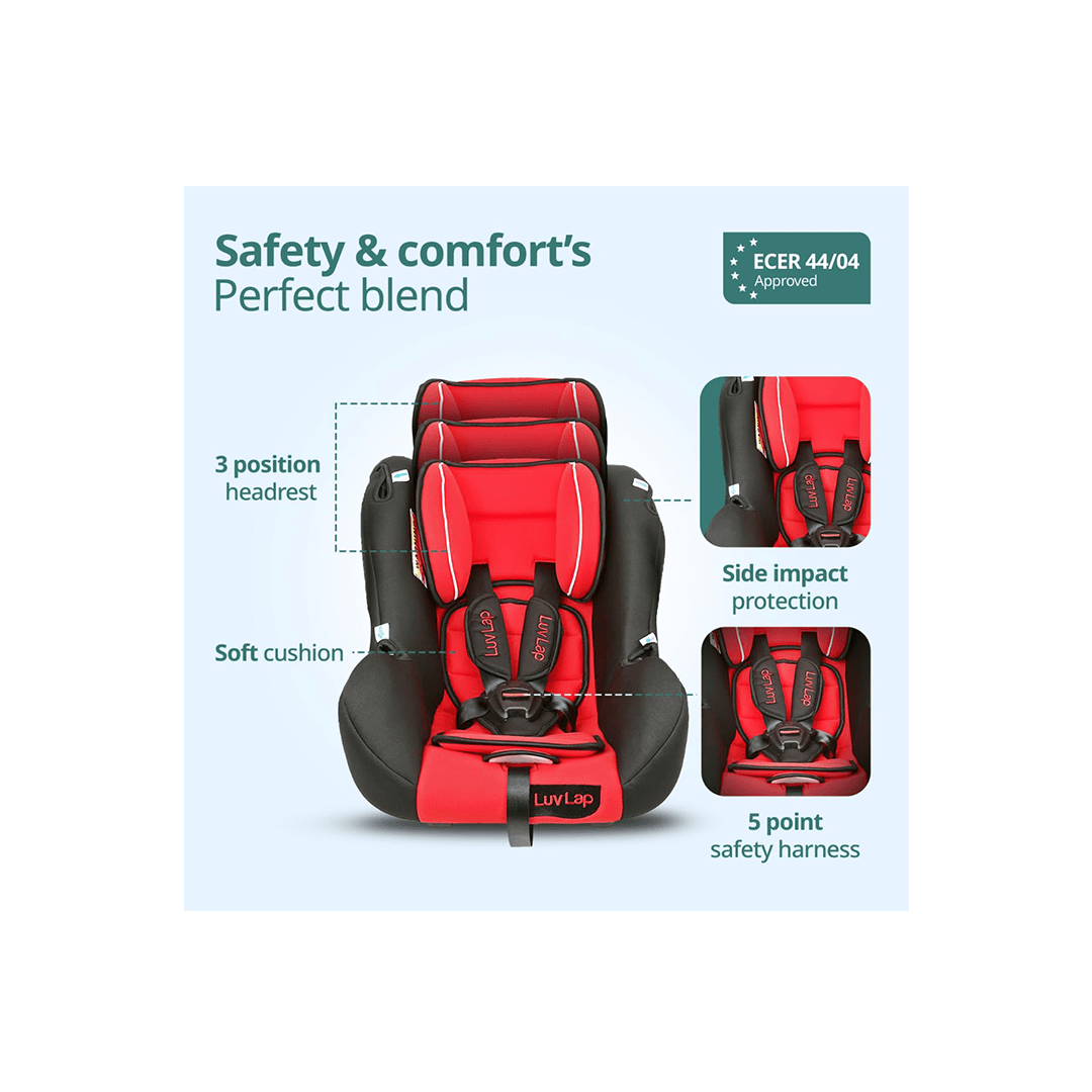 LuvLap Other Gears LuvLap 4-in-1 Baby Car Seat & Carry Cot with Canopy, Convertible to Car seat, Rocking Chair (0-6 Months)