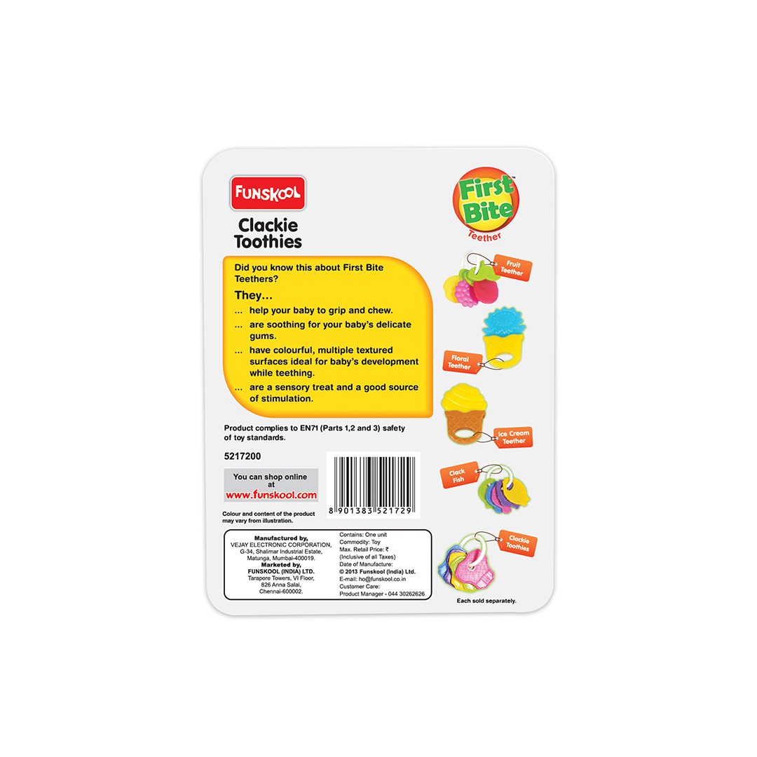 Funskool Clackie Toothies (3-12 Months) - The Magic Lamps