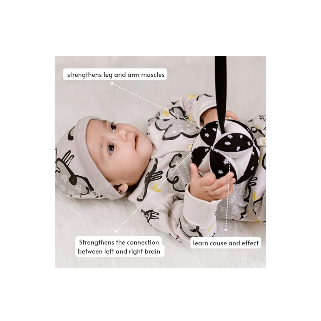 B4brain Clutch Ball Toys for kids Plush stuffed soft toys magic ball ( 1 month+): Developments Toys For Little Ones in India