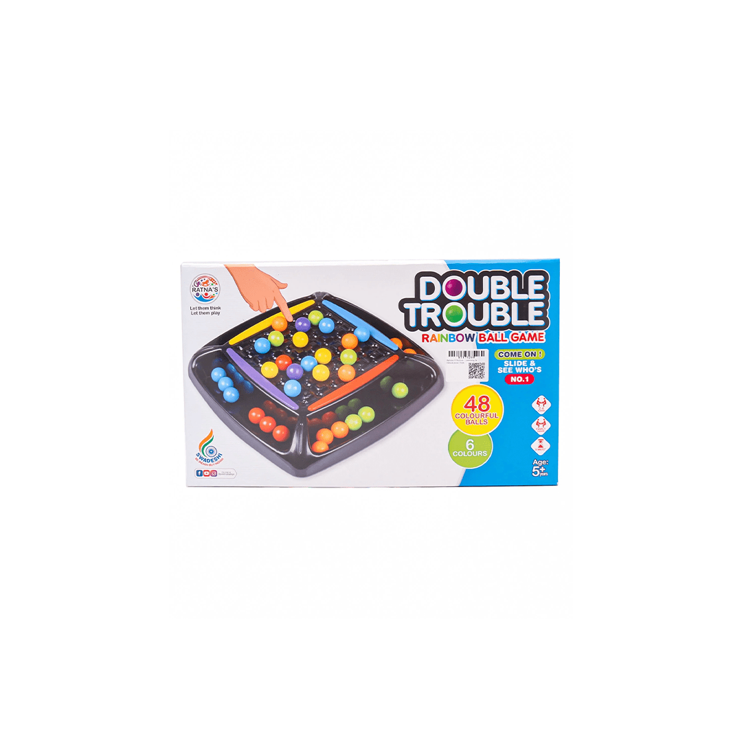 Baan Toys Toys Baan Toys Double Trouble Rainbow Ball Game, 49 Pieces For Kids (5 Years+)
