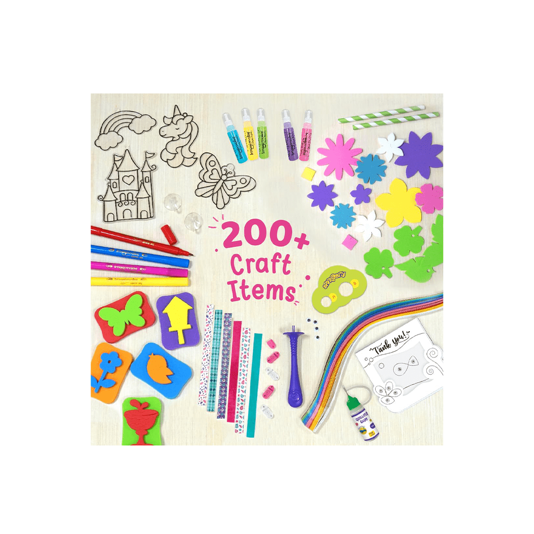 Imagimake Craft Kit Imagimake Fabulous Craft Kit-Arts & Crafts Kids Ages 6-8-Suncatcher Kits Kids-Glass Painting (5-7 Years)