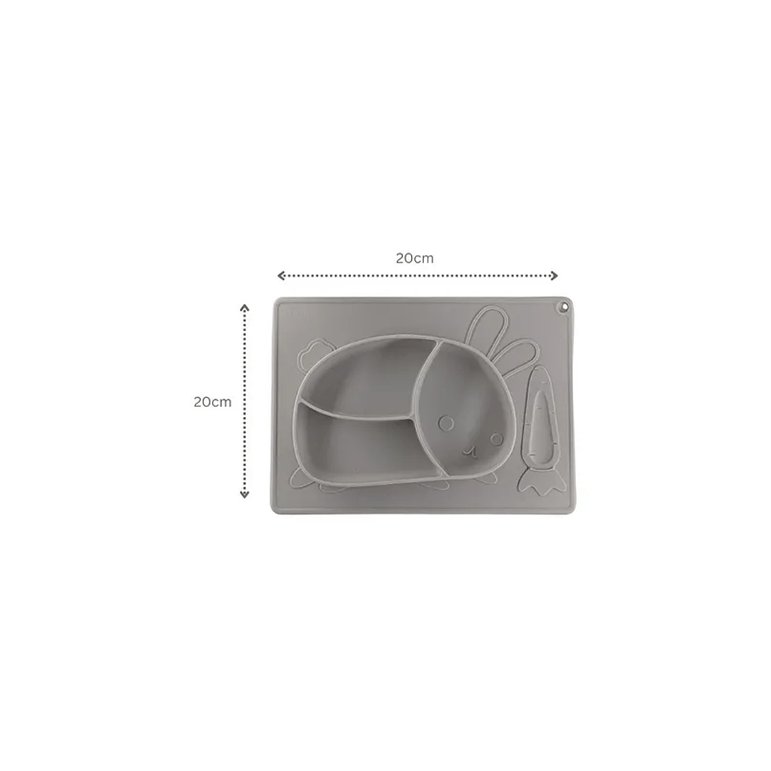 B4brain Feeding Products B4Brain Silicone Rabbit Finger Self Feeding Plate (6 Month+)