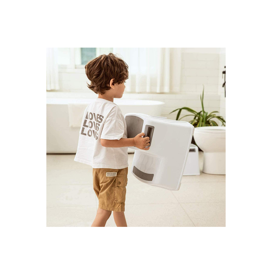 Baan Toys Baby Foldable Potty-Trainer Seat for Toilet Potty Stand with Ladder Step up Training Stool