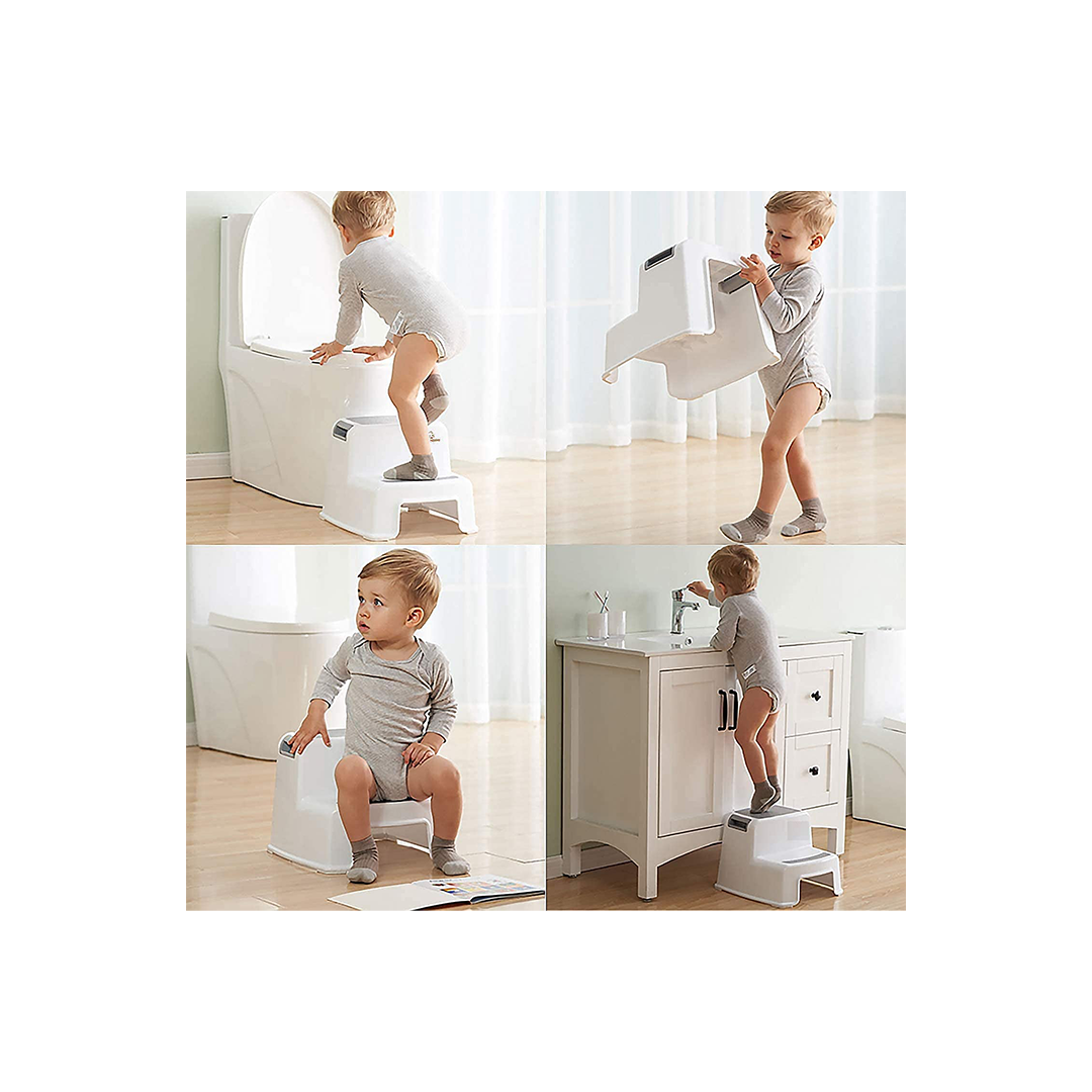 Baan Toys Baby Foldable Potty-Trainer Seat for Toilet Potty Stand with Ladder Step up Training Stool