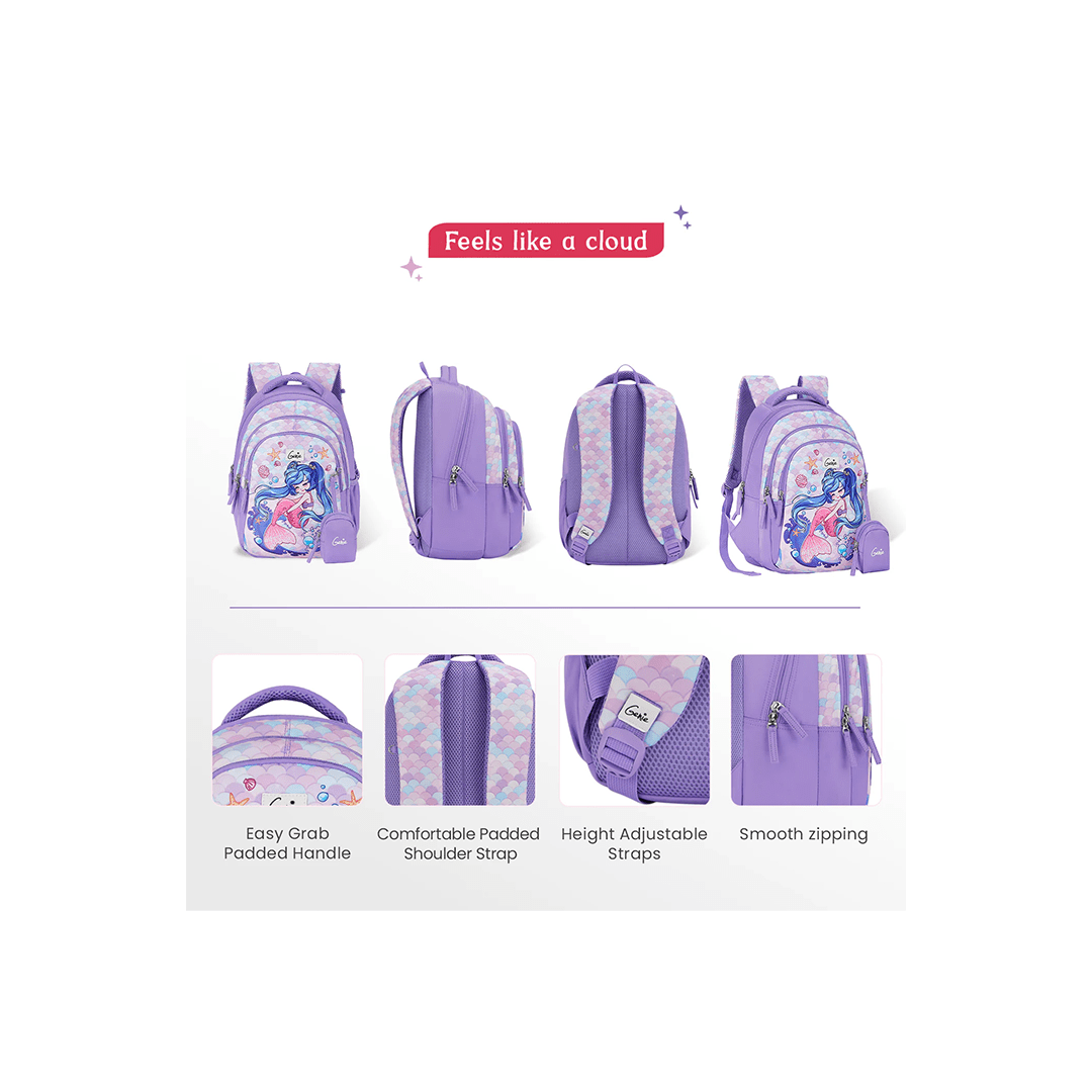 Genie Toys Genie Mermaid Small Backpack for Kids (4-7 Years)