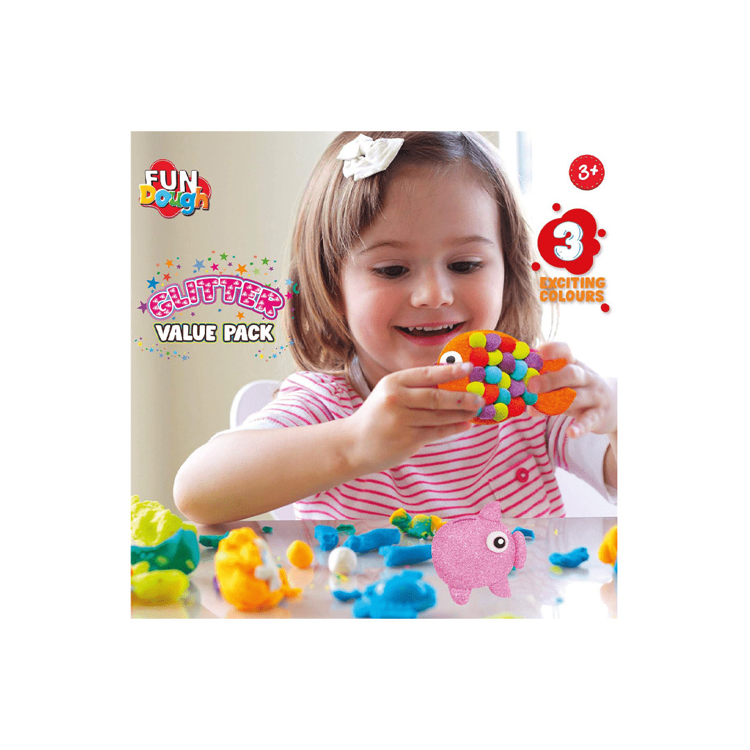 Funskool Craft Kit Funskool Fun Dough Glitter Value Pack (3 years+)