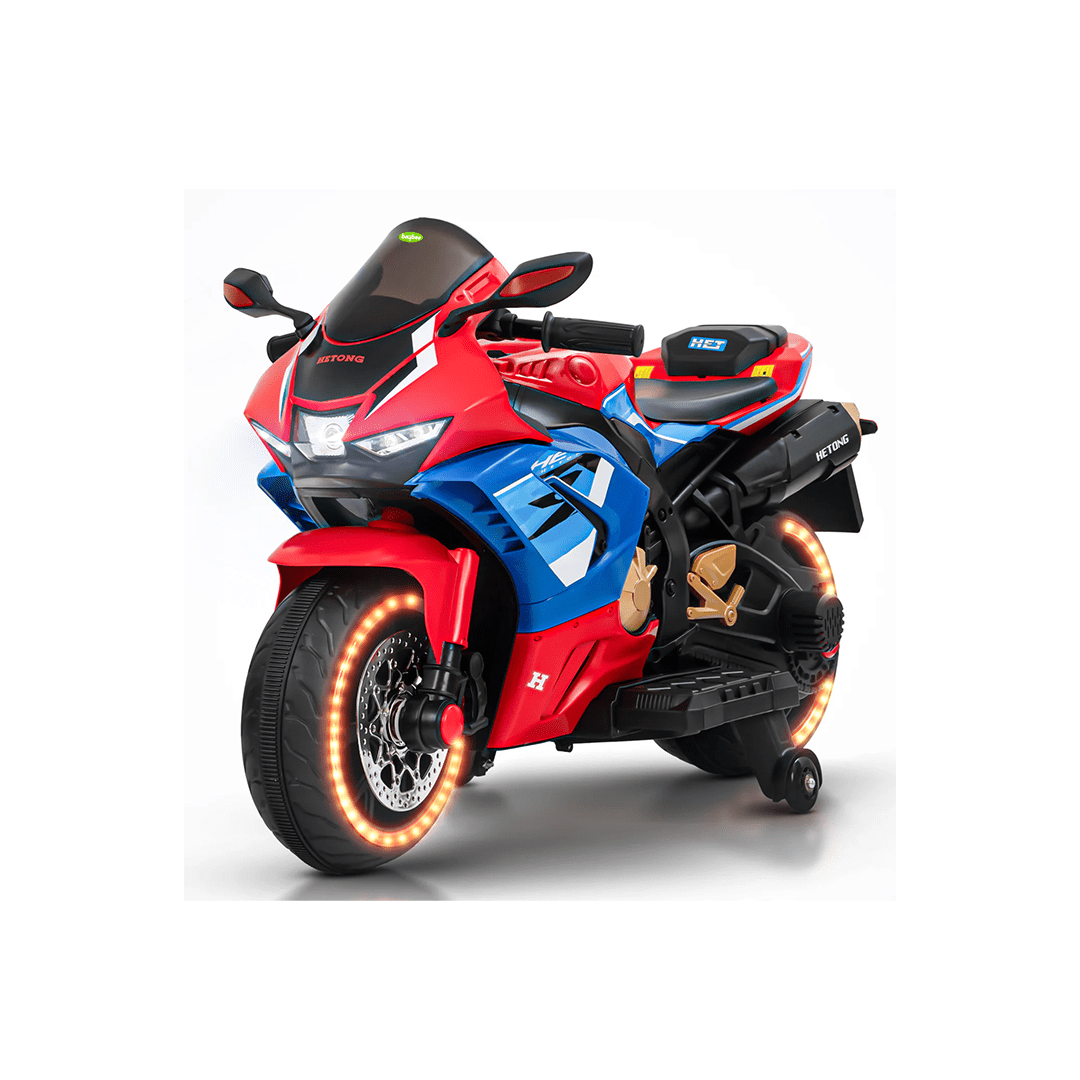 Baybee Ride-ons Baybee Hetong Baby Battery-Operated Bike for Kids | Hand Accelerator, Music & LED Lights | Electric Racing Bike for Kids (3-8 Years)