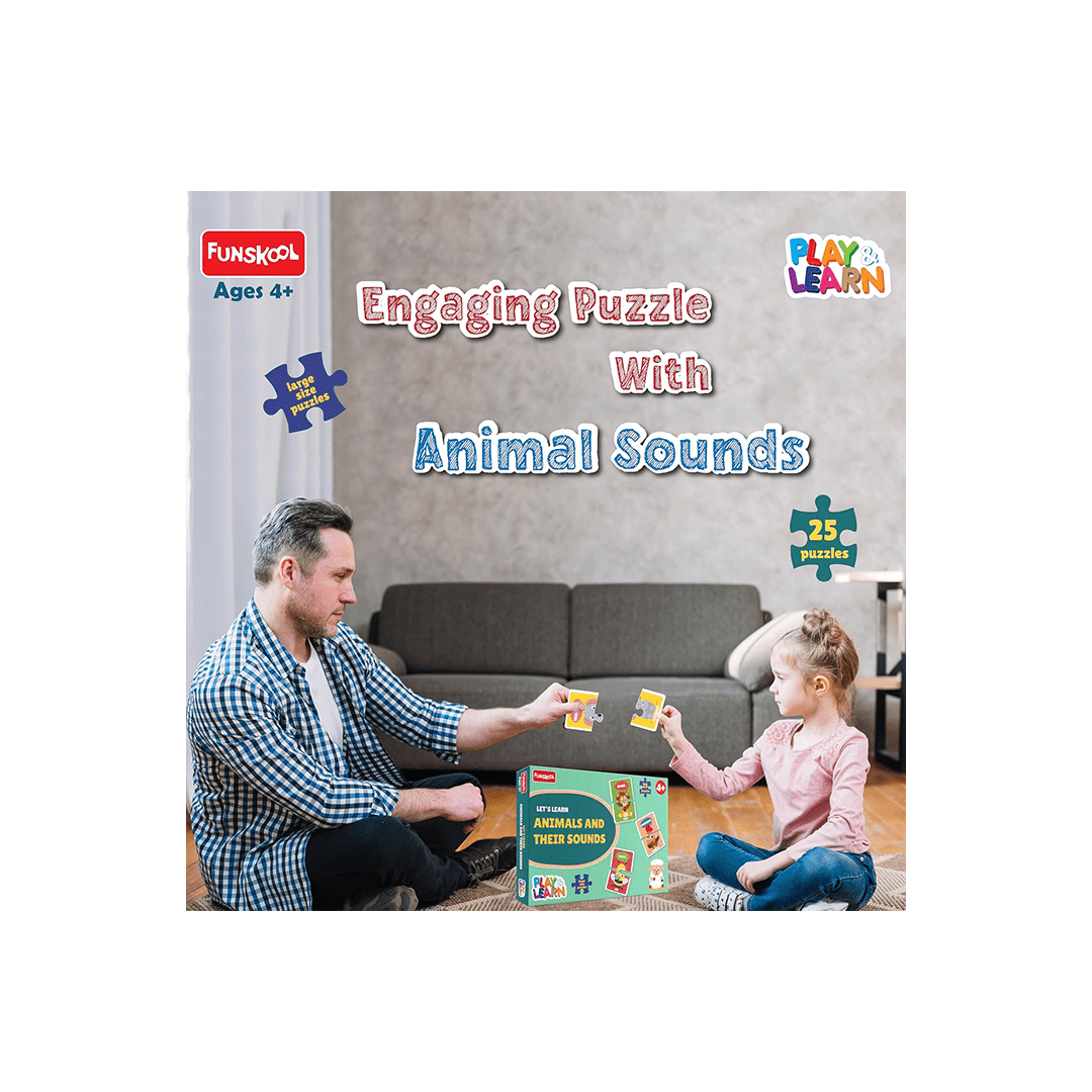 Funskool Toys Funskool Play & Learn - Let's Learn Animals & Their Sounds (4 Years+)