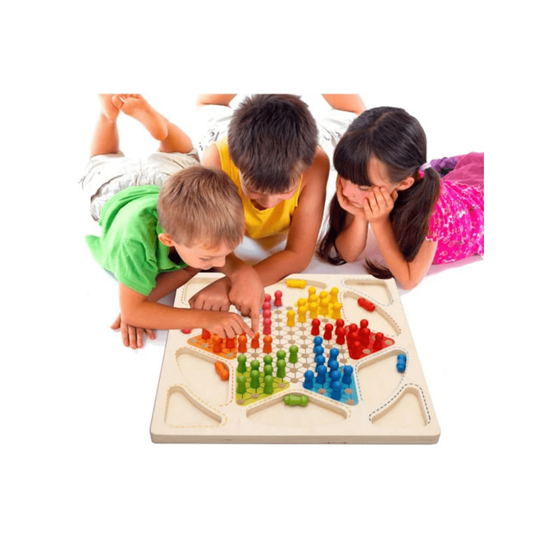 Extrokids Toys Extrokids Wooden High Quality Ludo And Chinese Checkers For Kids And Family Game (3 Years+)