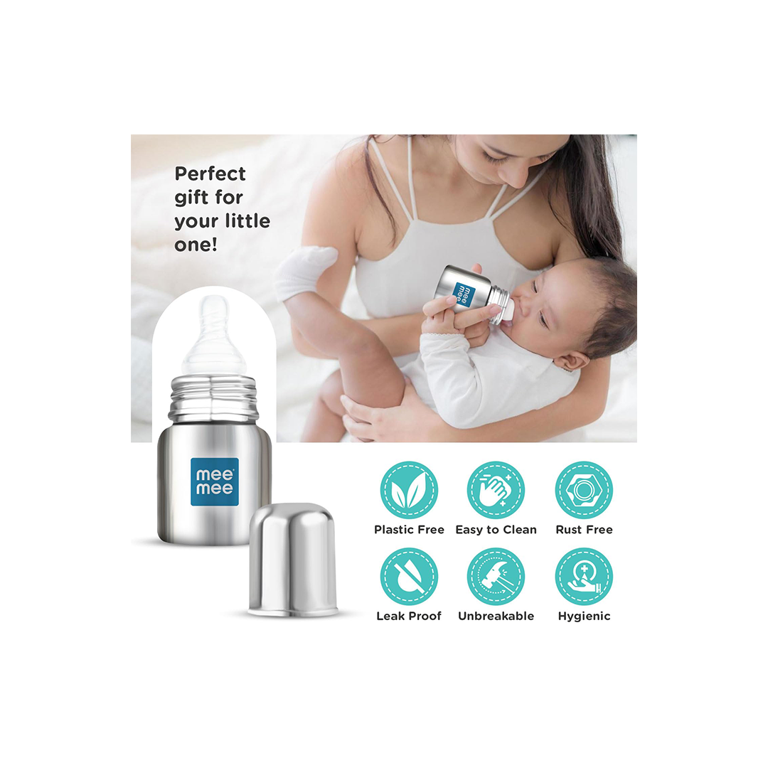 Mee Mee Baby Steel Feeding Bottle For Kids