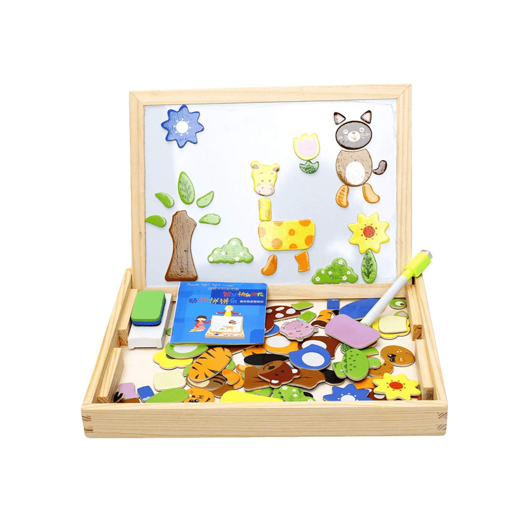 Baan Toys Toys Baan Toys Multi-Functional Magnetic Puzzle Boards (Animal Magnetic Puzzle Board) (3 Years+)