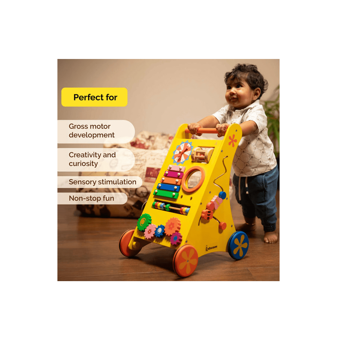 Shumee Toys Shumee Wooden 8-In-1 Musical Activity Push Walker For Babies (9 Months+)