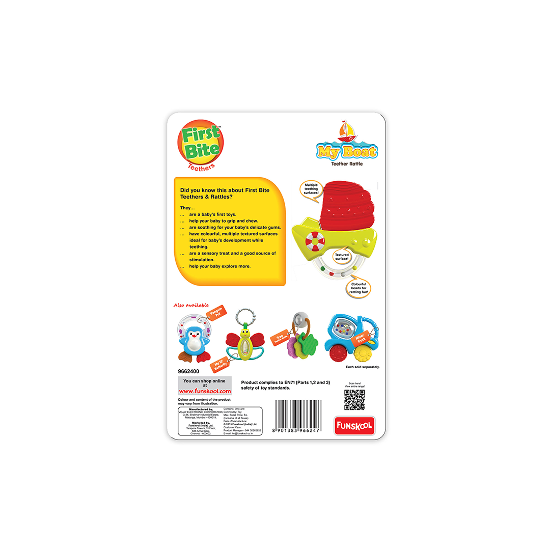 Funskool My Boat Teether Rattle (3 Months+) - The Magic Lamps