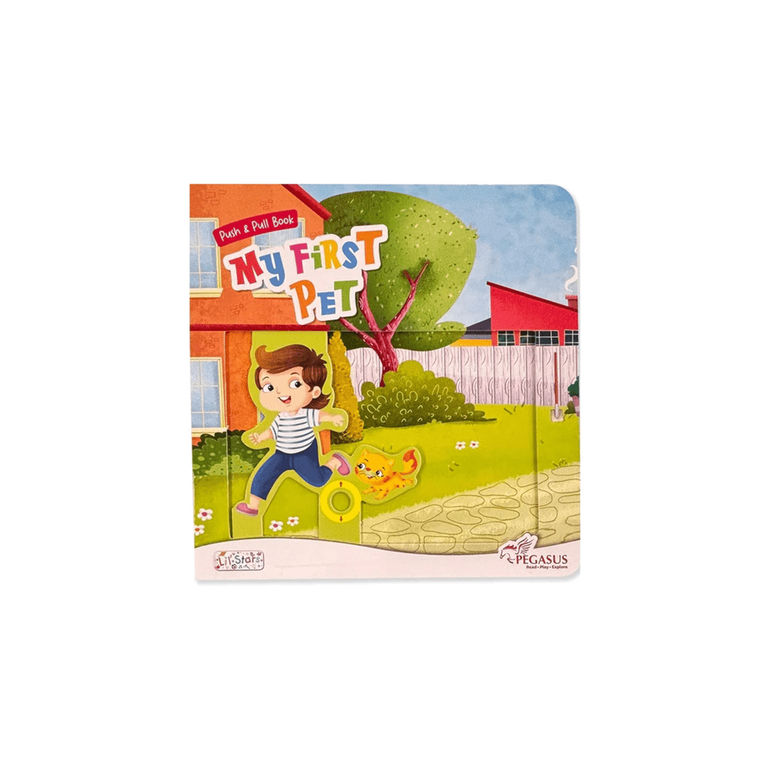 Pegasus Books Pegasus Push & Pull Board Book - My First Pet | For 2+ Yrs Board book – Picture Book