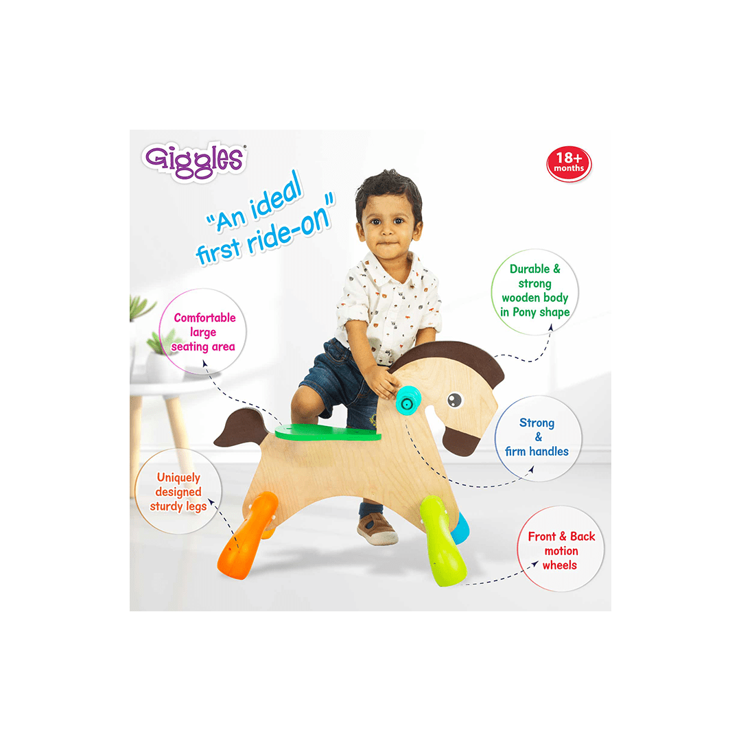 Funskool Toys Funskool Giggles - My First Pony, Ride On Toy (18 Months+)