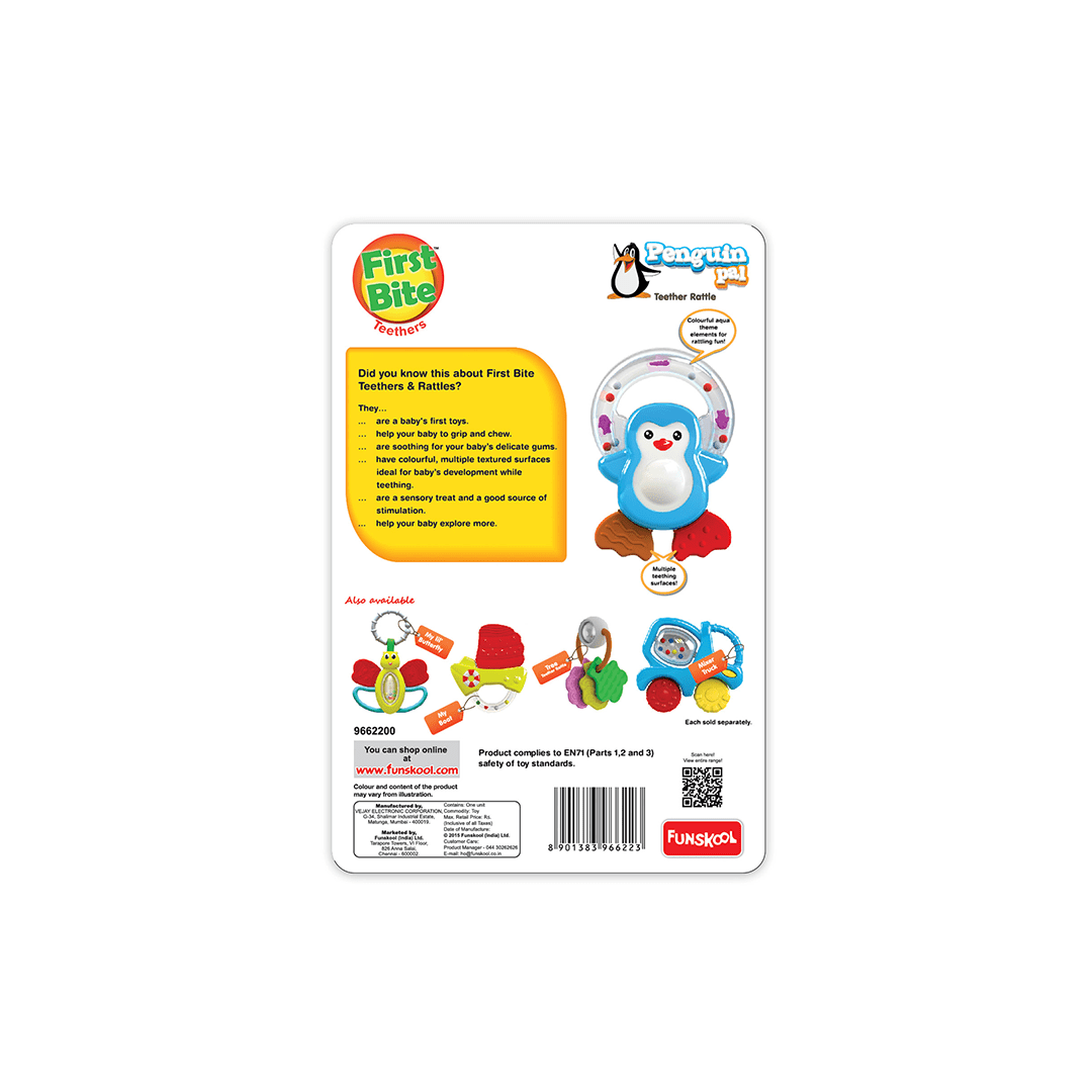 Funskool Toys Funskool Giggles Penguin Pal Teether Rattle