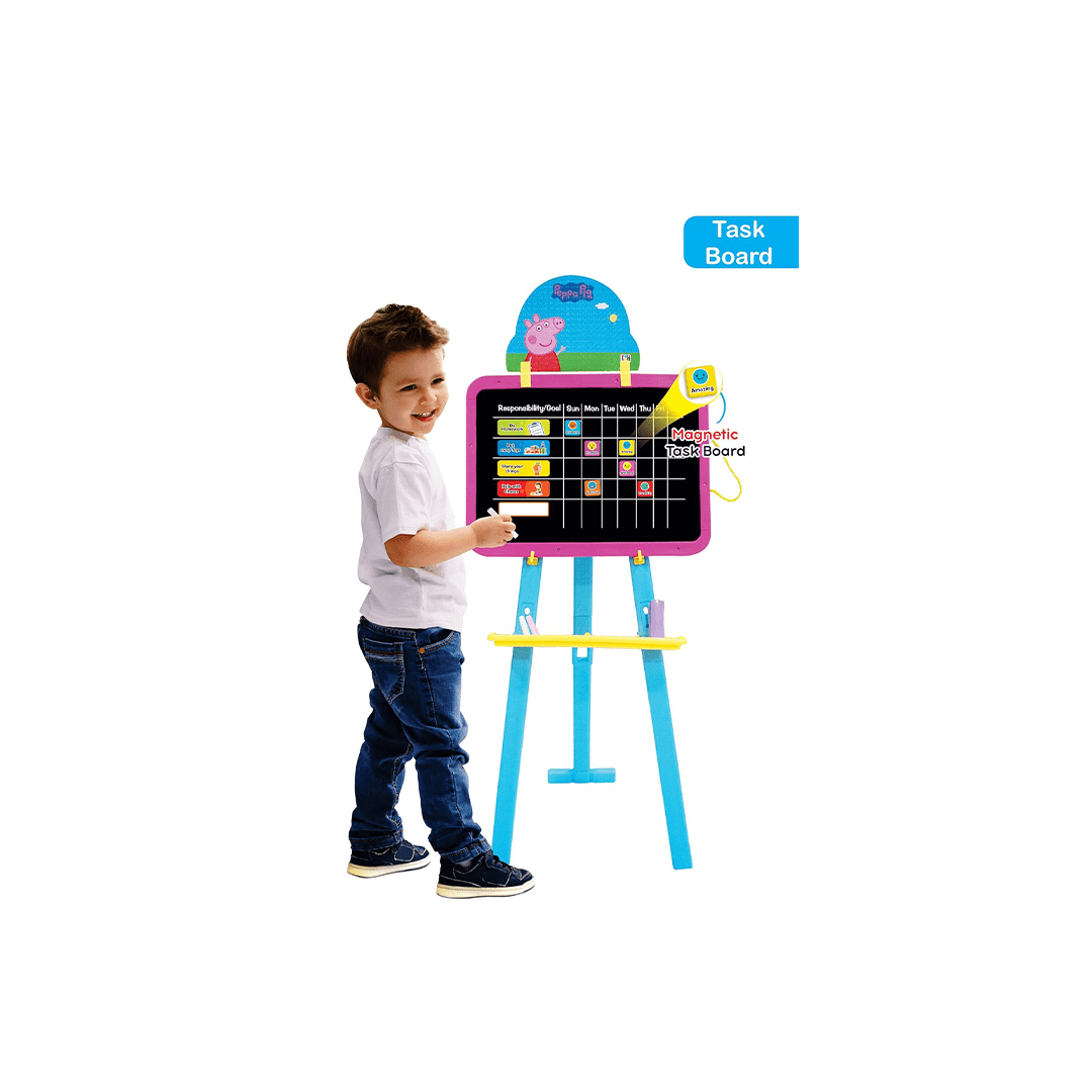 Baan Toys Art And Craft Kit Baan Toys Peppa Pig 8 in 1 Magnetic Double Sided Easel Board for Kids (4 Years+)