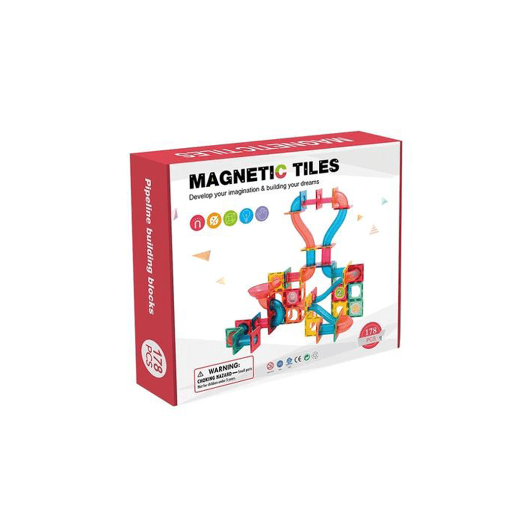 Extrokids Toys Extrokids Magnetic Tiles Pipeline Building Blocks 178 Pcs (3 Years+)