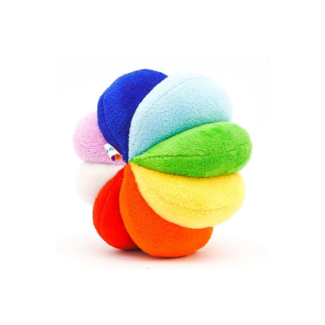 B4brain Rainbow Soft Ball - Multicolor (1 month+) : Developments Toys For Little Ones in India