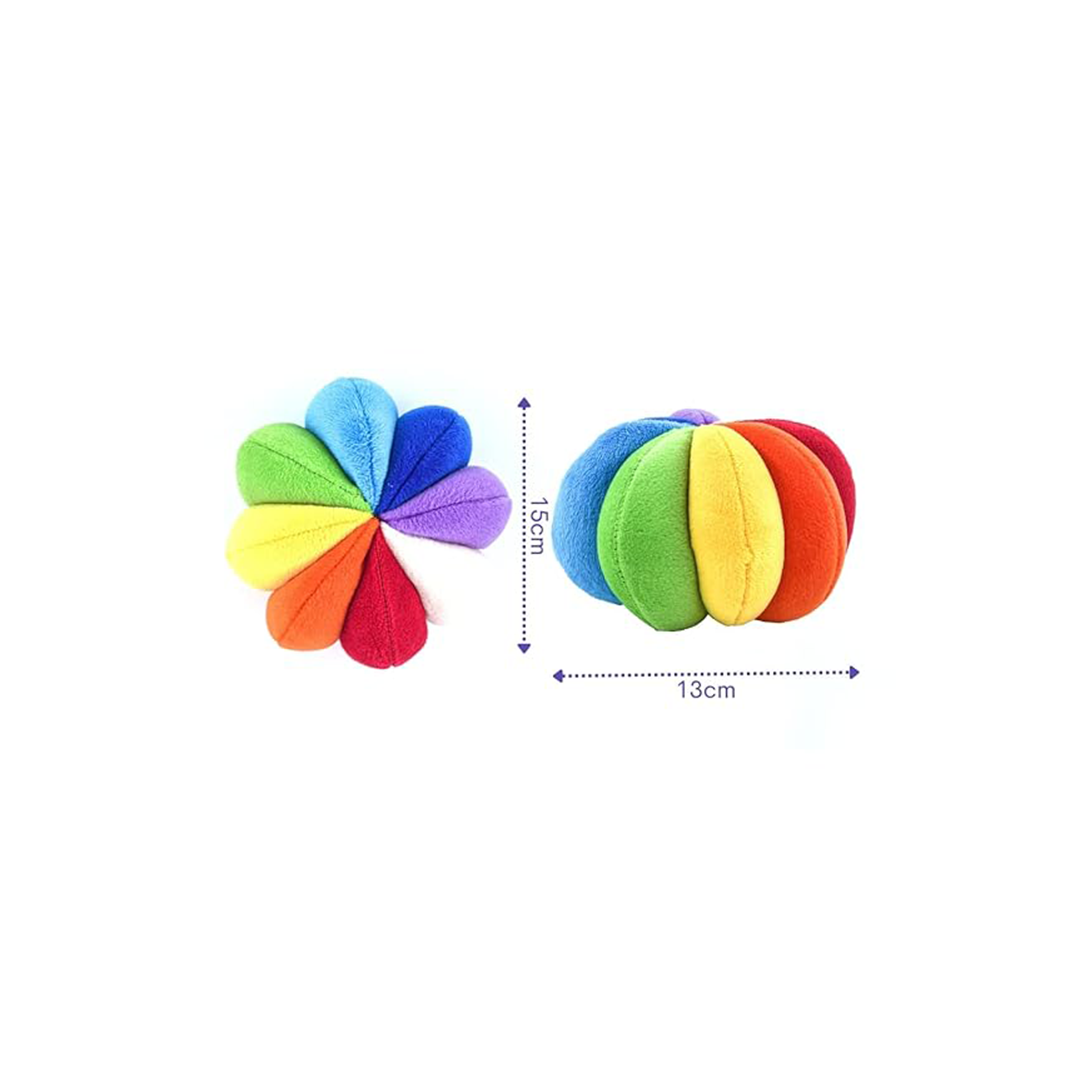B4brain Rainbow Soft Ball - Multicolor (1 month+) : Developments Toys For Little Ones in India
