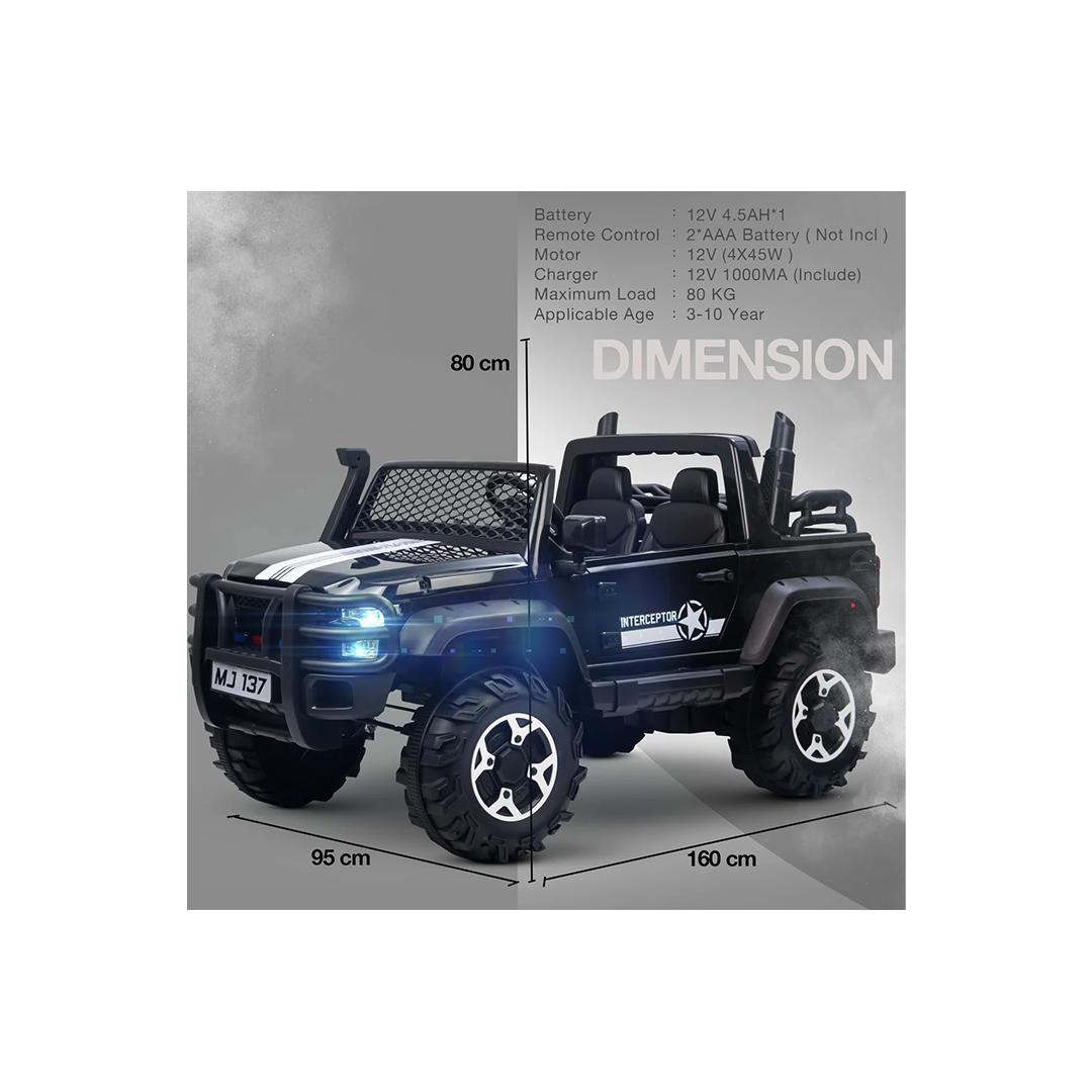 Baybee Rampage Rechargeable Battery Operated Jeep for Kids, Ride on Toy Kids Car with Bluetooth