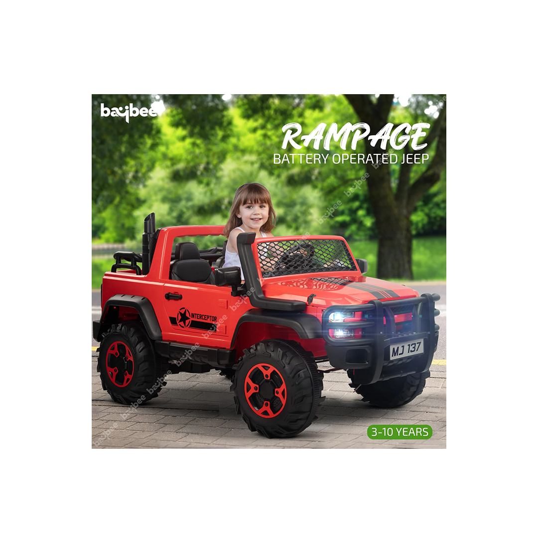 Baybee Rampage Rechargeable Battery Operated Jeep for Kids, Ride on Toy Kids Car with Bluetooth