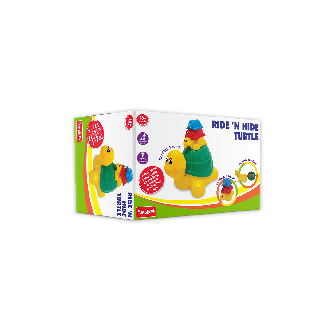 Funskool Toys Funskool Giggles Ride N Hide Turtle (18 Months+)