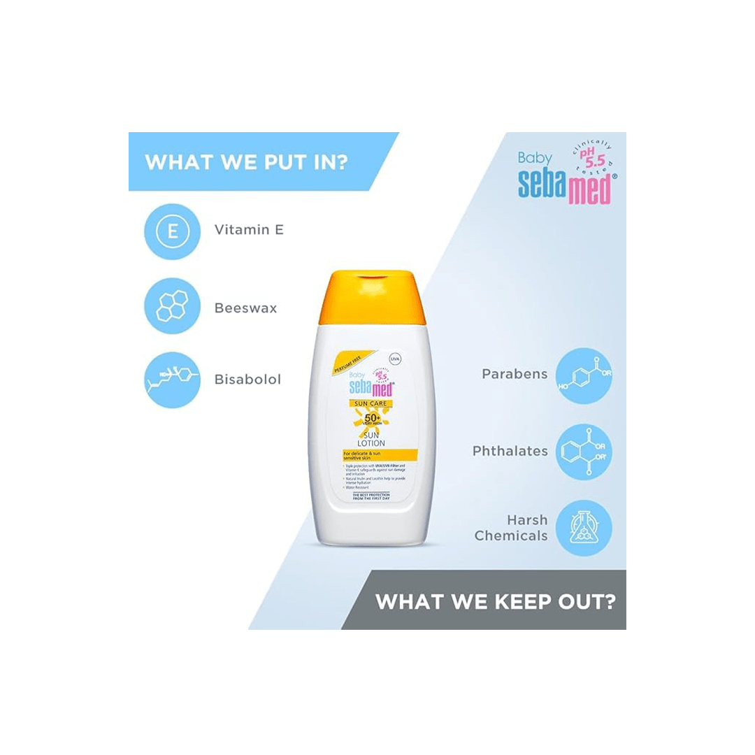 Sebamed Baby Care Sebamed Baby Sun Lotion For Kids |pH 5.5|Triple Protection from UV rays|200 ml