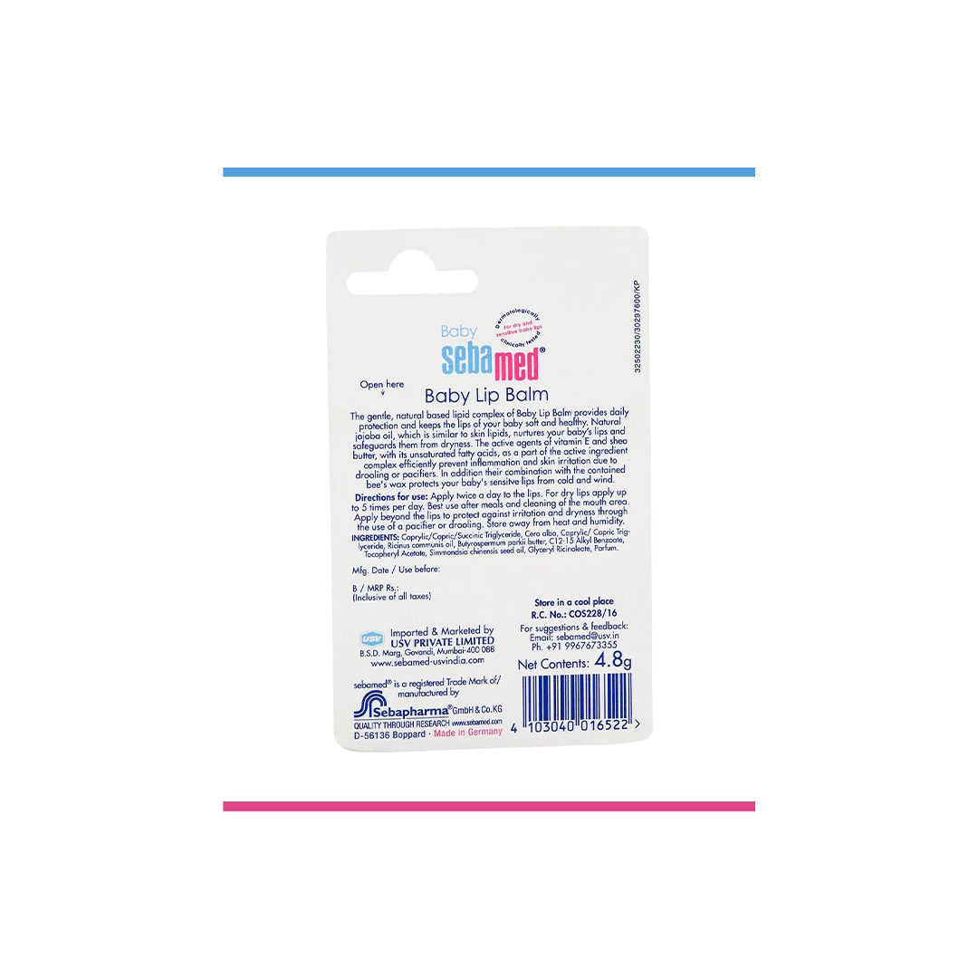 Sebamed Baby Care Sebamed Baby Lip Balm For Kids |Soft Baby Lips| With Shea butter, Jojoba Oil & Beeswax|4.8 gm