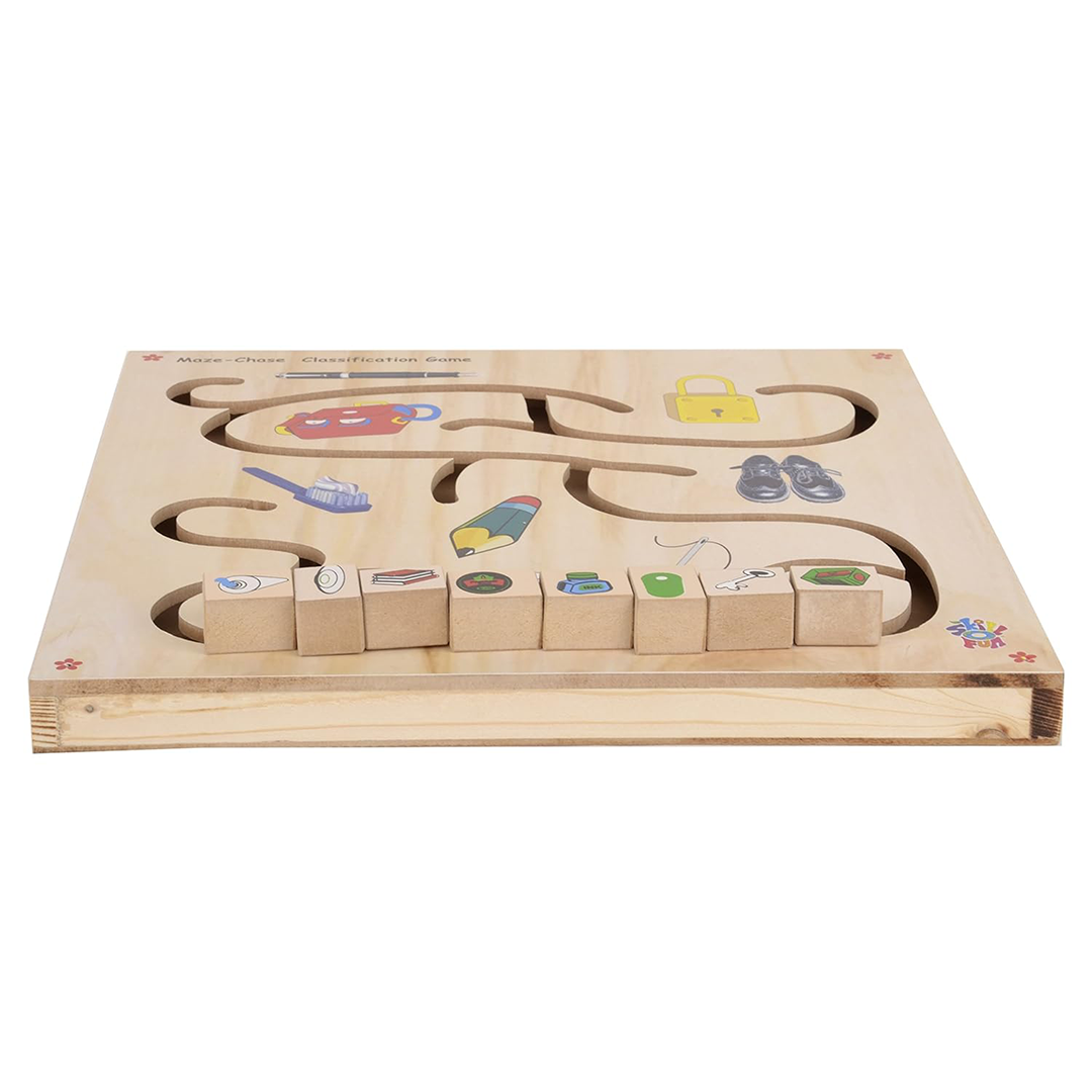 Skillofun Wooden Maze Chase - Classification Game - The Magic Lamps