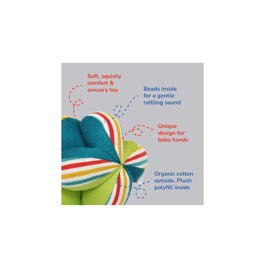 Shumee Toys Shumee Soft Plush Clutch Ball For Babies With Rattle (0 Month+)