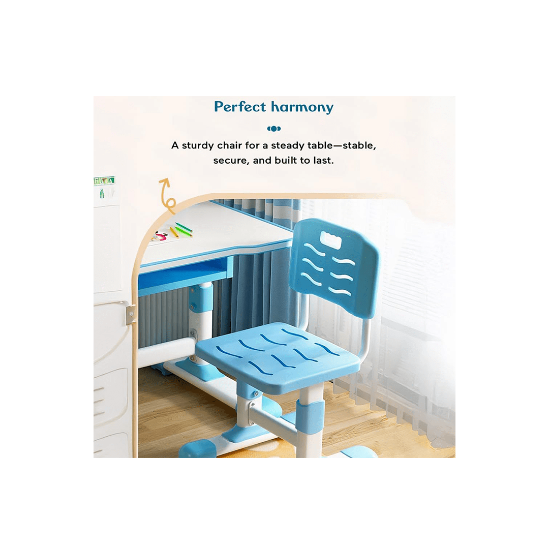 Burani Toys Other Gears Burani Toys Kids Study Table and Chair Set with Led Light & Adjustable Height with Book Holder (4 Years+)