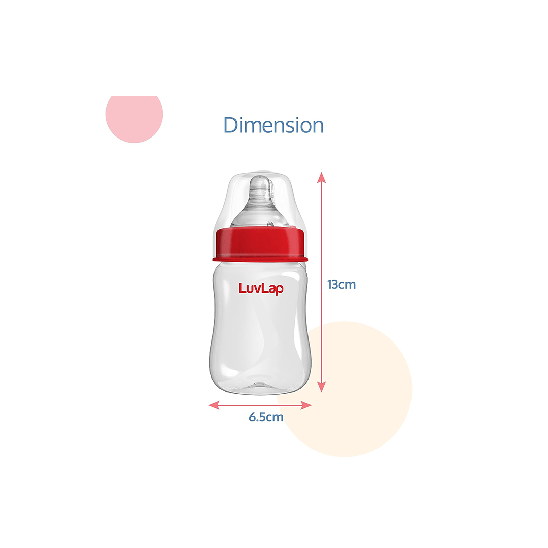 LuvLap Other Gears LuvLap Anti-Colic Wide Neck Natura Flo Baby Feeding Bottle, 150ml