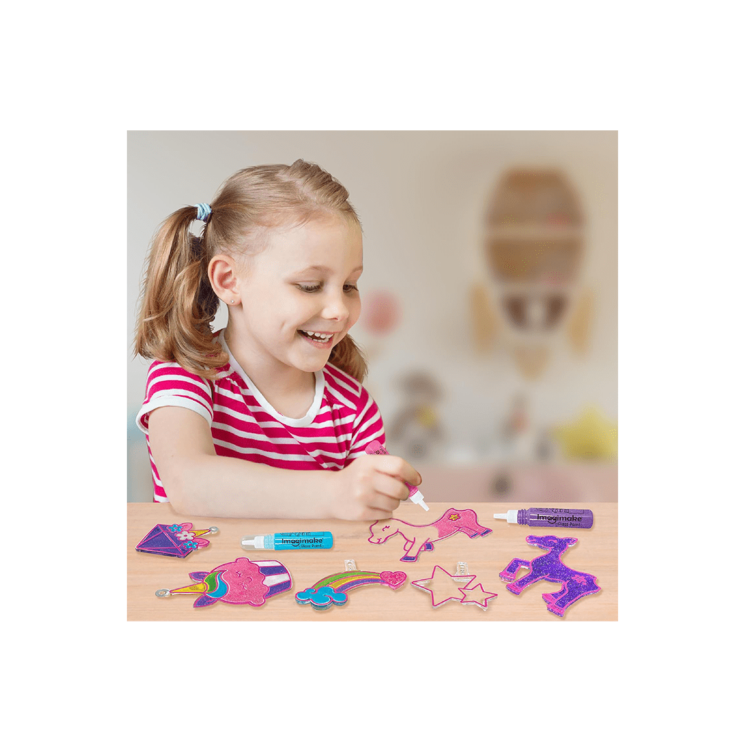 Imagimake Art And Craft Kit Imagimake Window Art Unicorn | Glass Painting Kit | Art And Craft Kit (5-7 Years)