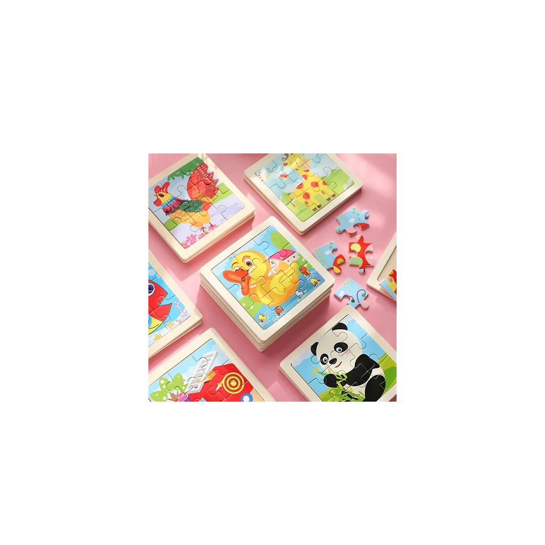Extrokids Wooden 9Pcs Puzzle With Frame 1 Pc (4-5 Years) - The Magic Lamps