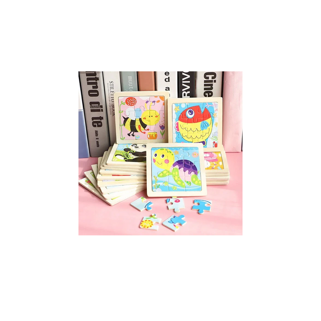 Extrokids Wooden 9Pcs Puzzle With Frame 1 Pc (4-5 Years) - The Magic Lamps