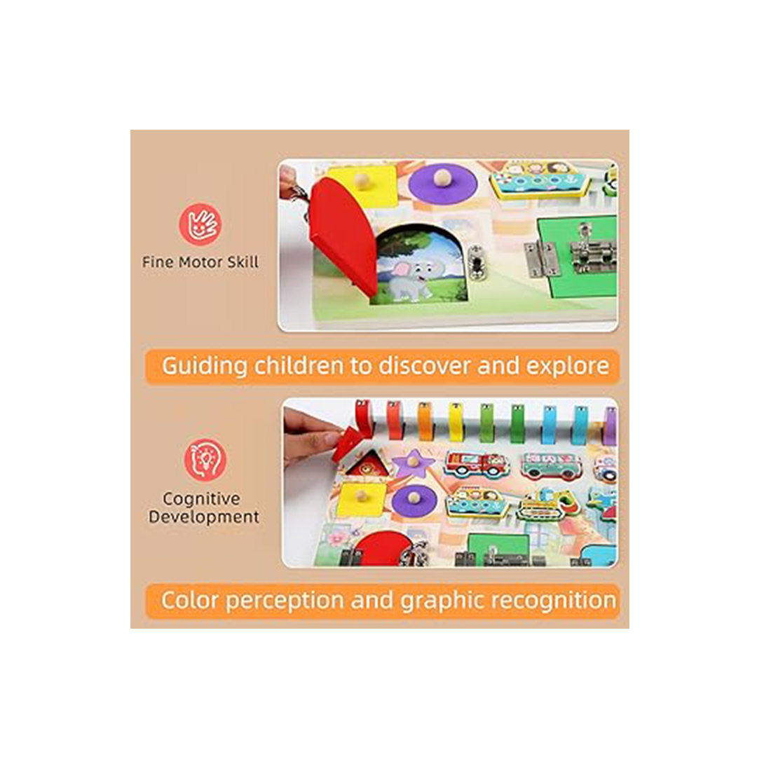 Extrokids Wooden Fishing Busy Board (2 Years+): Developments Toys For Little Ones in India