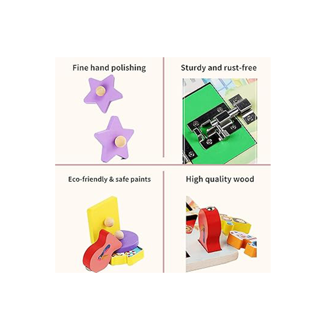 Extrokids Wooden Fishing Busy Board (2 Years+): Developments Toys For Little Ones in India