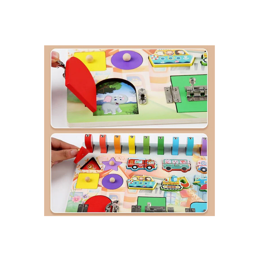 Extrokids Wooden Fishing Busy Board (2 Years+): Developments Toys For Little Ones in India