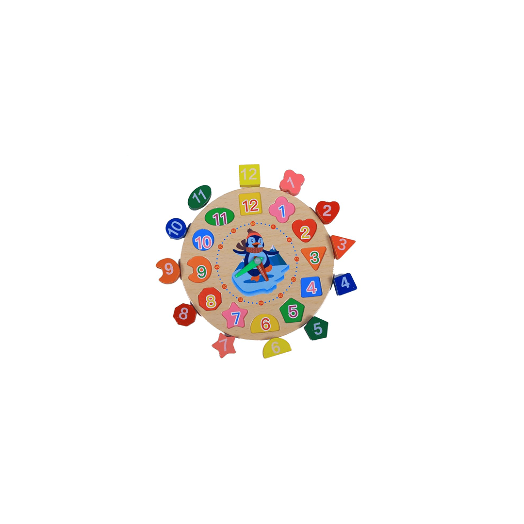 Extrokids Toys Extrokids Wooden Seton Clock For Toddler With Lacing (1 - 6 Years)
