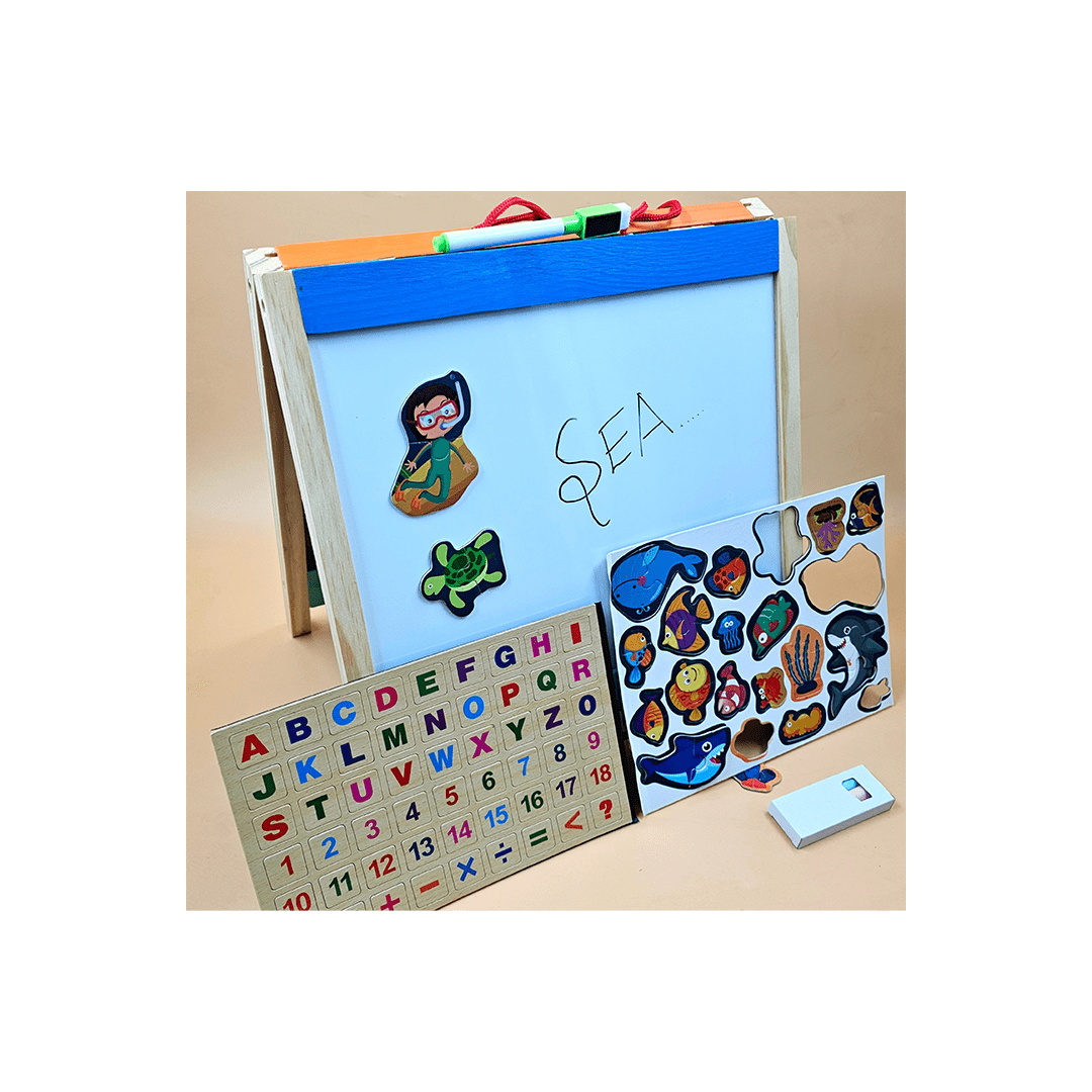 Extrokids Art And Craft Kit Extrokids Double Sided Wooden Writing Board (3 Years+)