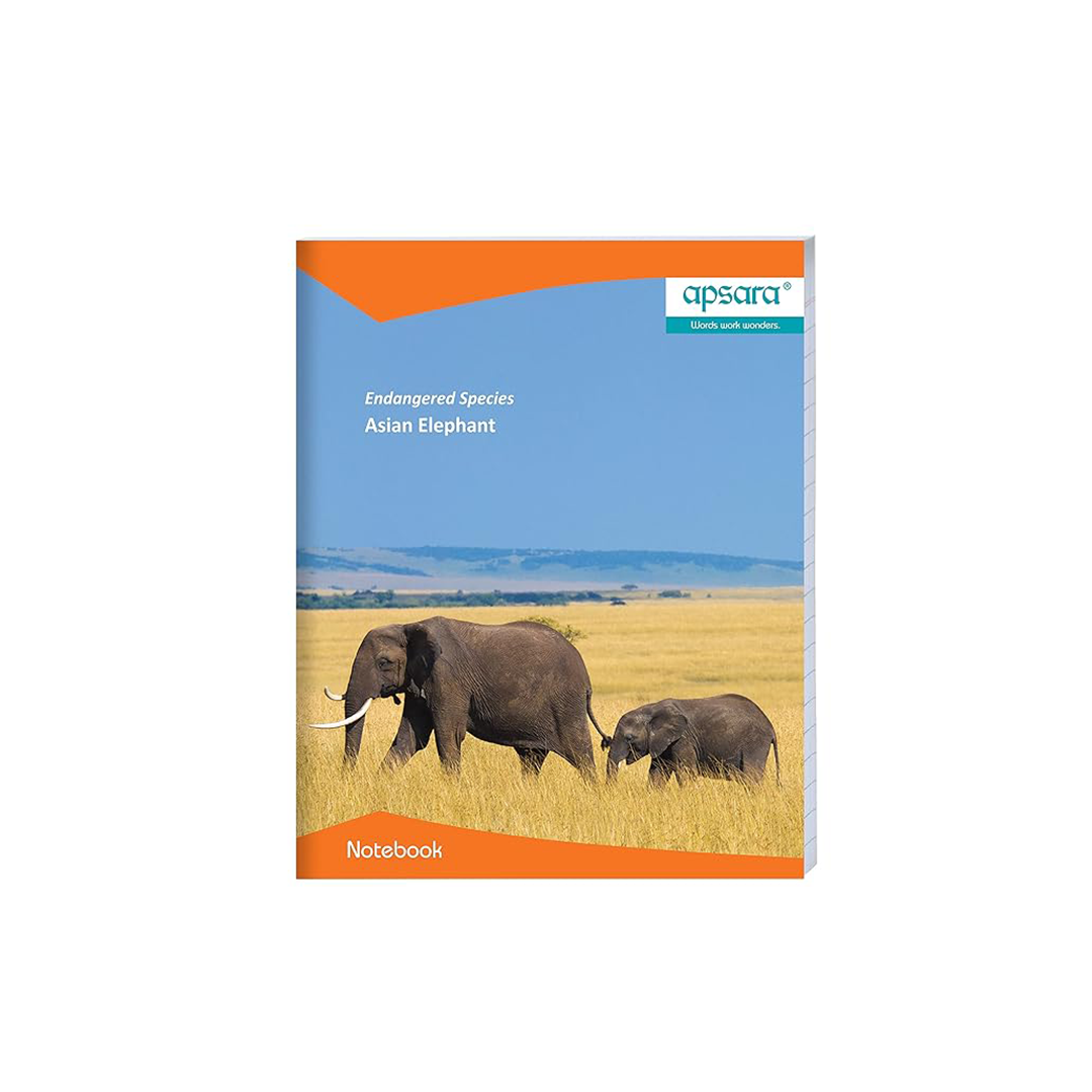 Apsara Small size Softbound Notebook 19x15.5 Pages 92 Single Line Use For School & Kids (Pack of 10)