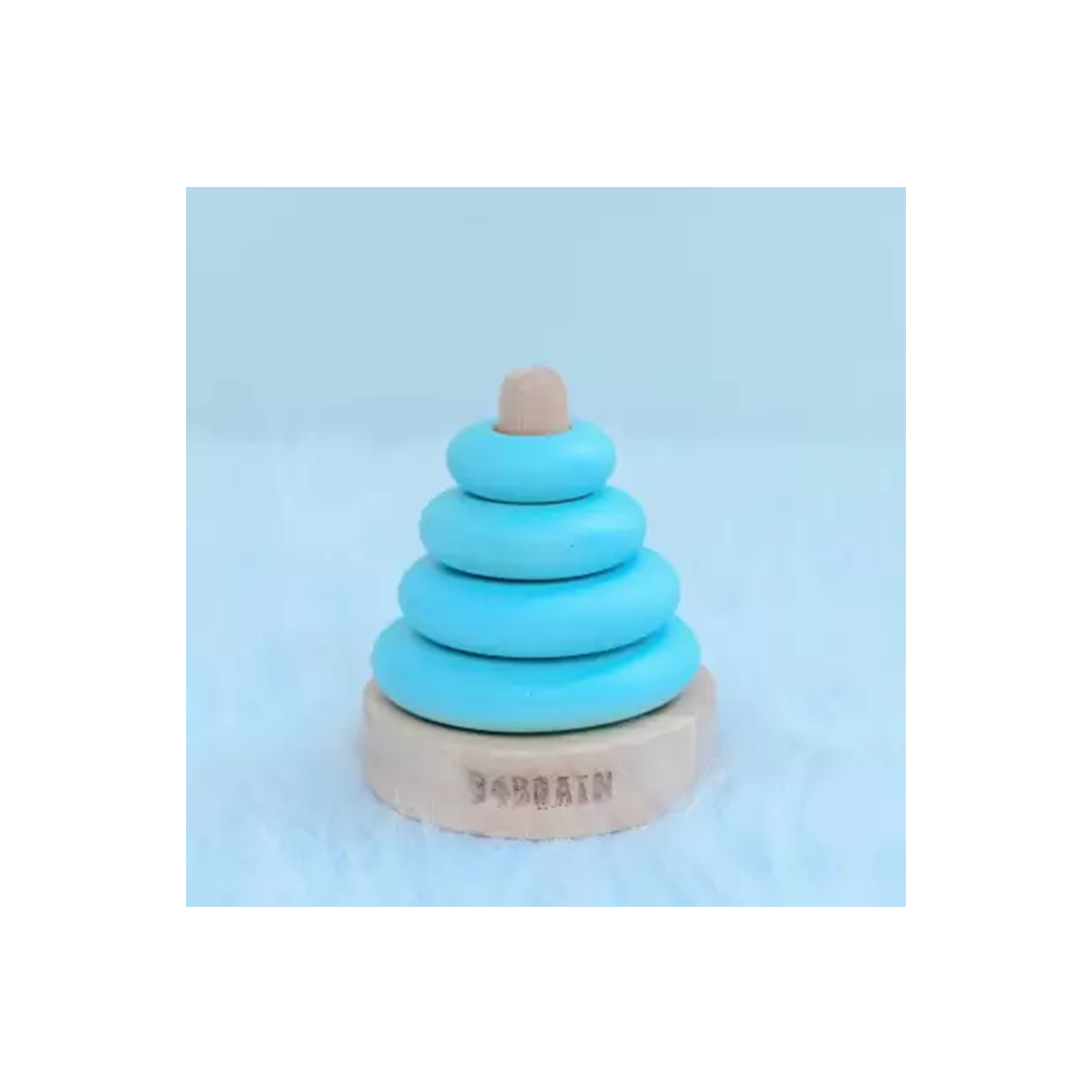 B4 Brain Wooden Ring Stacking Toys For Kids - (2 Years+)