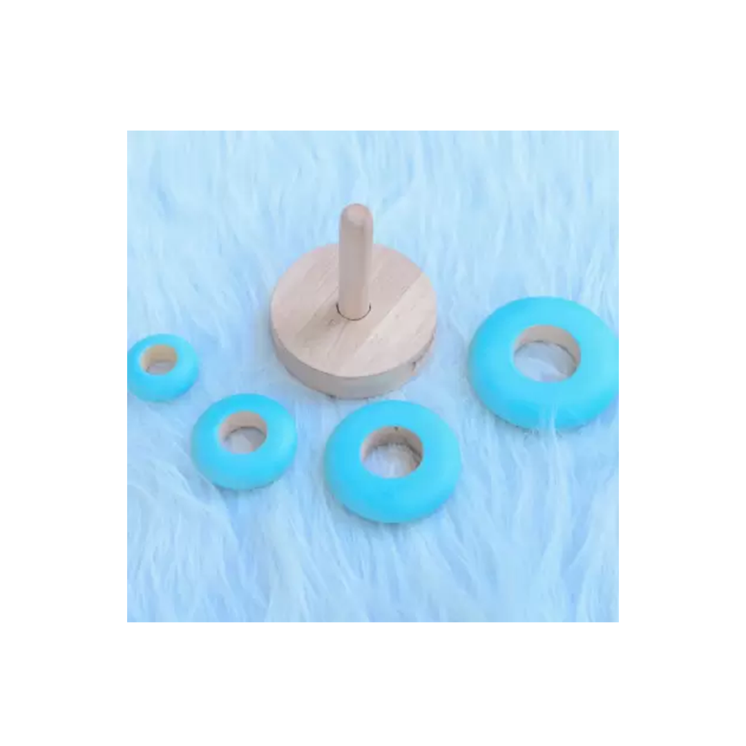 B4 Brain Wooden Ring Stacking Toys For Kids - (2 Years+)
