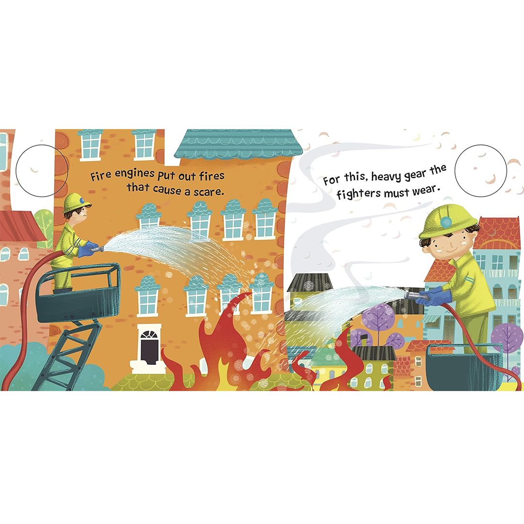 Om Books Sound Book Fire Engine (Board Book For Children) (1-3 Years) : Development Toys For Little Ones In India